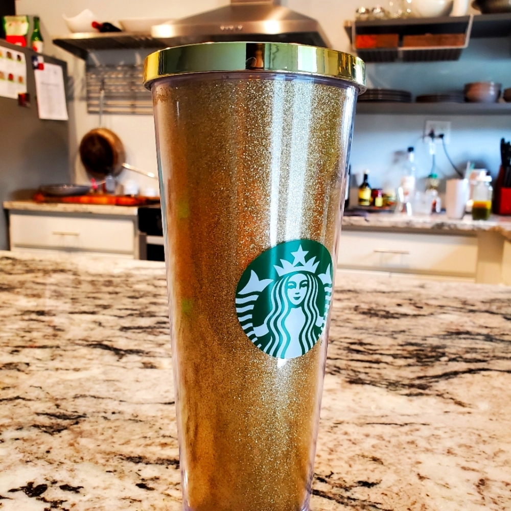 Starbucks 2014 gold glitter 24 oz. tumbler